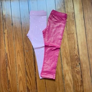 NWT 3T Pink Metallic Leggings Bundle